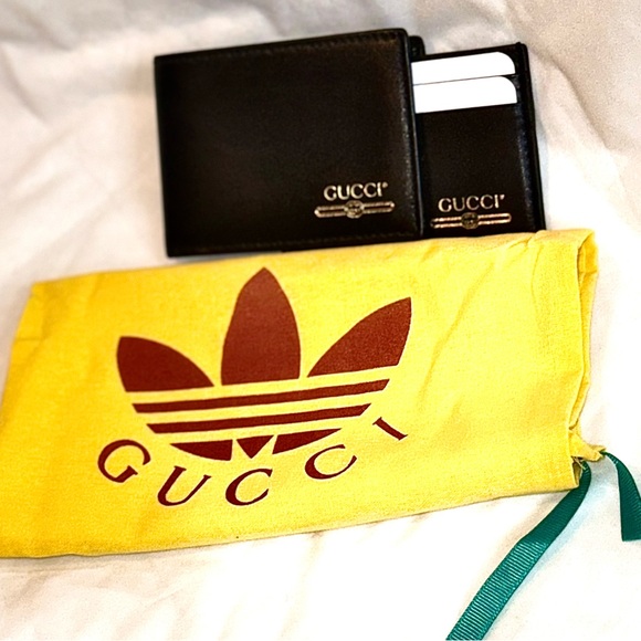 Gucci x Adidas collab 3 pc bundle - Wallet / cardholder insert / Dustbag - Picture 10 of 15